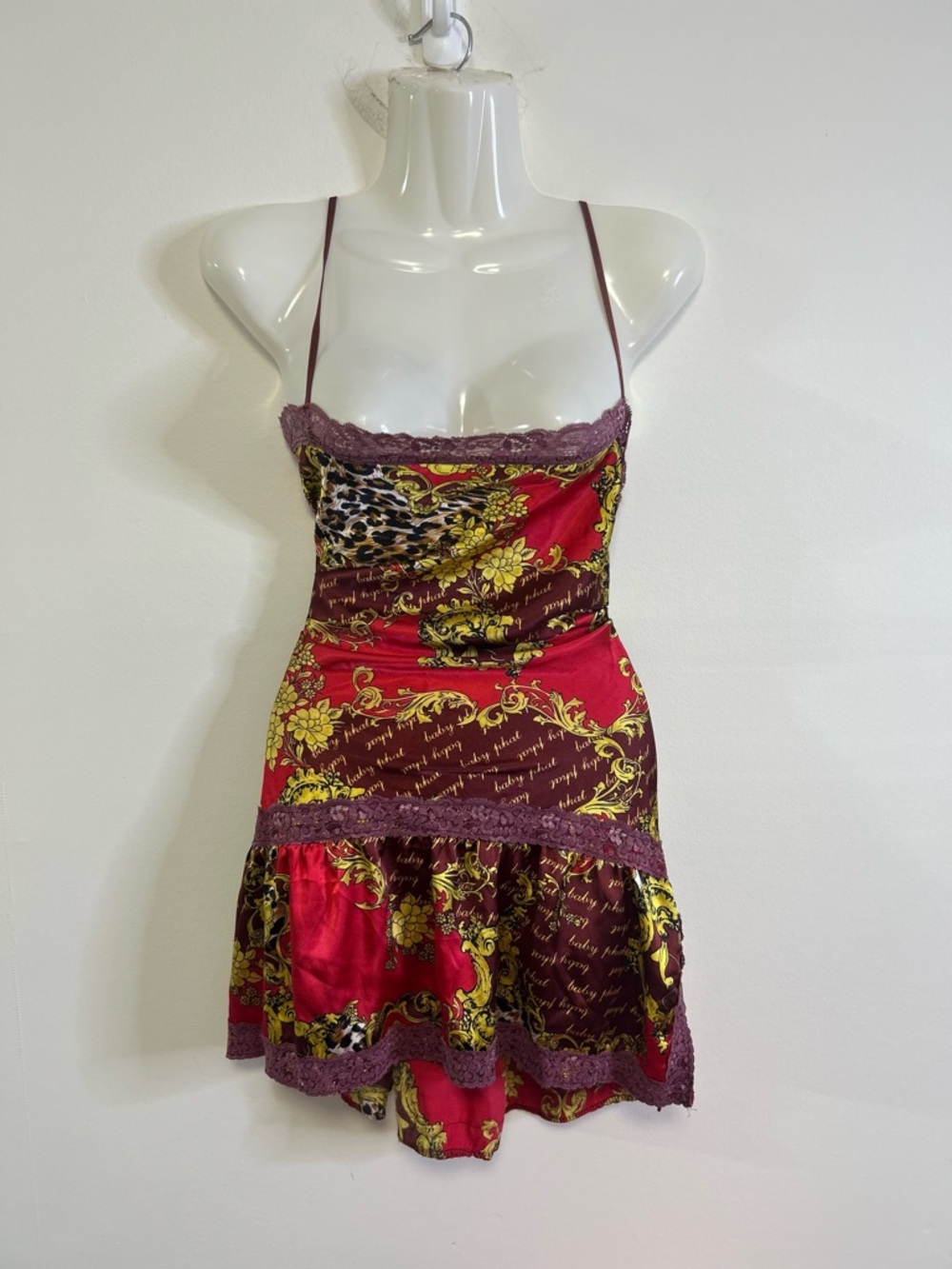 Y2K Vintage Baby Phat Satin and Lace Night Slip Gown